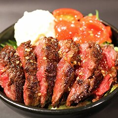 夢正牛の熟成ハラミステーキ丼(甘辛ダレ)