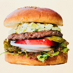 冷やしアボカドサワークリームバーガー